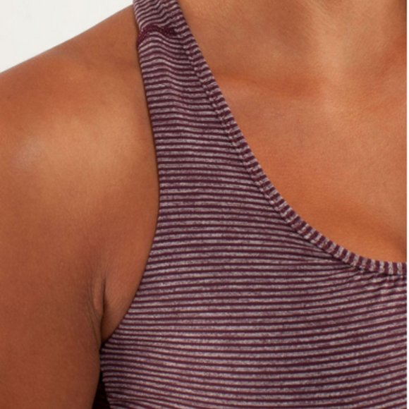 Lululemon Turbo Tank Tonka Stripe Bordeaux Drama - Picture 2 of 16